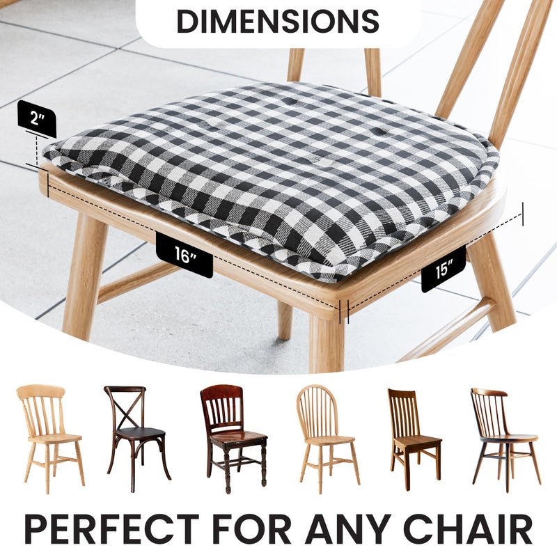 Klear Vu Non-Slip Chair Cushions, Assembled in USA, U-Shaped Skid-Proof Seat Pads for Dining Room, Kitchen, Office, 15"x16" - Image 5